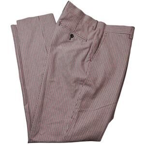 Mr P Porter Stretch Cotton Puppytooth Check Flat Front Golf Trouser Pant Size 34